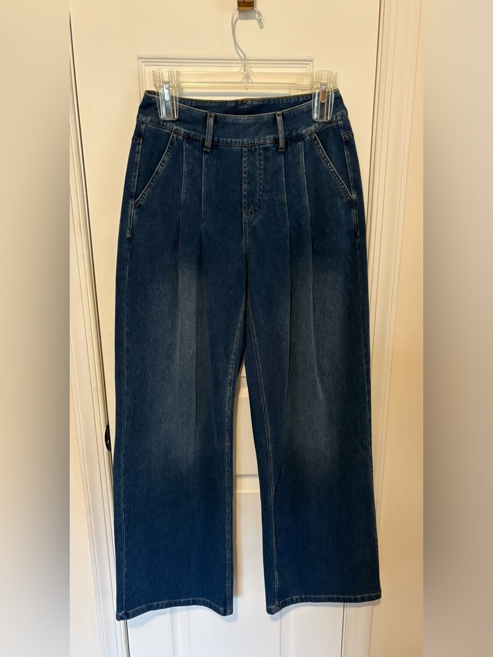 HALARA Flex Mid Rise Wide Leg Pintuck Pleat Casual Jeans Size XS - NWT